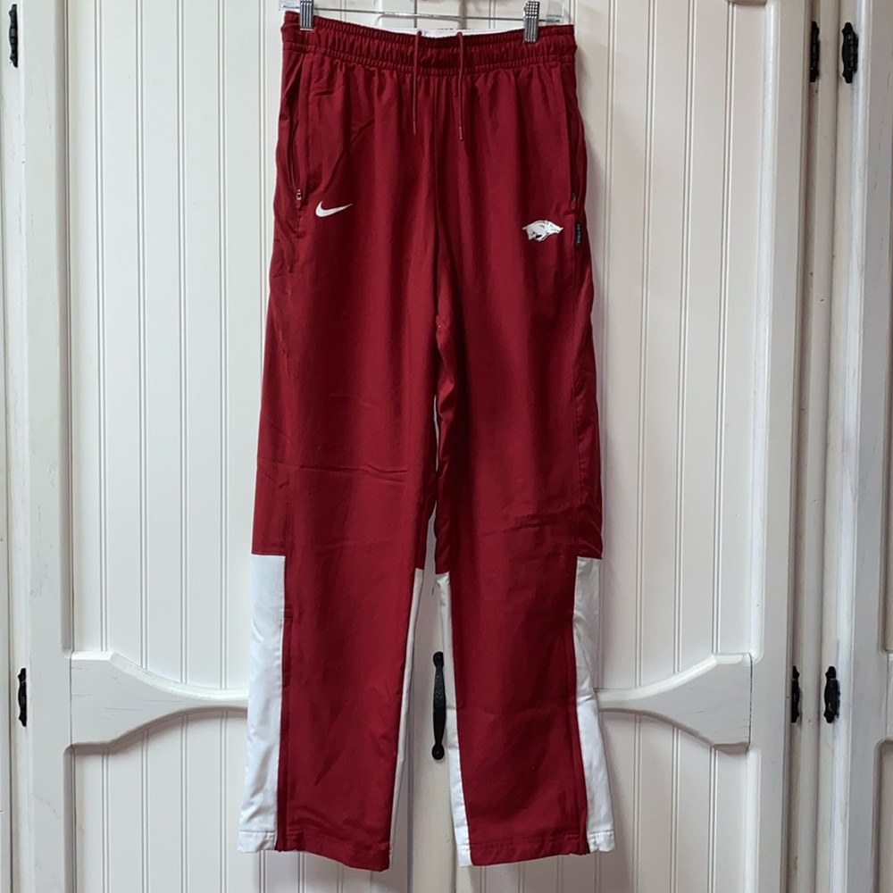 Nike Red and White Sweatpants